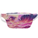 Ai Generated Waves Ocean Sea Tsunami Nautical Red Yellow Waist Bag  View1