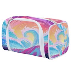 Ai Generated Waves Ocean Sea Tsunami Nautical Toiletries Pouch by Ravend