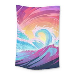 Ai Generated Waves Ocean Sea Tsunami Nautical Small Tapestry by Ravend