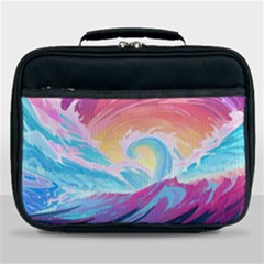 Ai Generated Waves Ocean Sea Tsunami Nautical Lunch Bag by Ravend