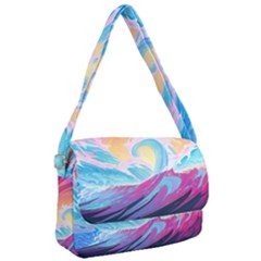 Ai Generated Waves Ocean Sea Tsunami Nautical Courier Bag by Ravend