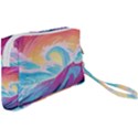 Ai Generated Waves Ocean Sea Tsunami Nautical Wristlet Pouch Bag (Small) View2