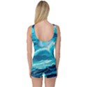 Ai Generated Waves Ocean Sea Tsunami Nautical Sea One Piece Boyleg Swimsuit View2