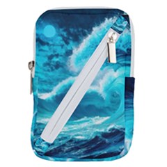 Ai Generated Waves Ocean Sea Tsunami Nautical Sea Belt Pouch Bag (small) by Ravend