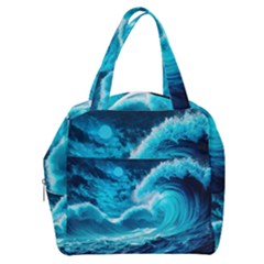 Ai Generated Waves Ocean Sea Tsunami Nautical Sea Boxy Hand Bag by Ravend