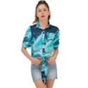 Ai Generated Waves Ocean Sea Tsunami Nautical Sea Tie Front Shirt  View1