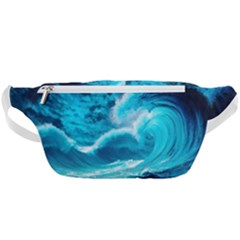 Ai Generated Waves Ocean Sea Tsunami Nautical Sea Waist Bag  by Ravend