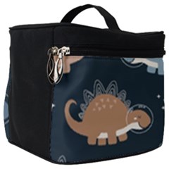 Dino Art Pattern Design Wallpaper Background Make Up Travel Bag (big) by Ravend