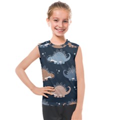 Dino Art Pattern Design Wallpaper Background Kids  Mesh Tank Top by Ravend