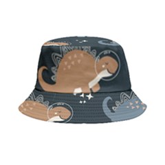 Dino Art Pattern Design Wallpaper Background Bucket Hat by Ravend