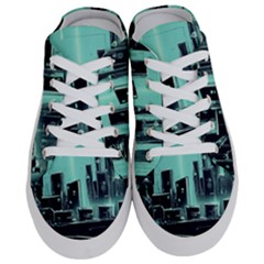 Buildings City Urban Destruction Background Half Slippers by Ravend