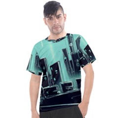 Buildings City Urban Destruction Background Men s Sport Top by Ravend