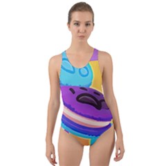 Cookies Chocolate Cookies Sweets Snacks Baked Goods Food Cut-out Back One Piece Swimsuit by Ravend