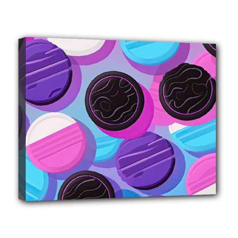 Cookies Chocolate Cookies Sweets Snacks Baked Goods Canvas 14  X 11  (stretched) by Ravend