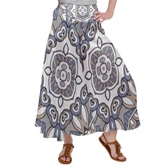 Flower Art Decorative Mandala Pattern Ornamental Satin Palazzo Pants by Ravend