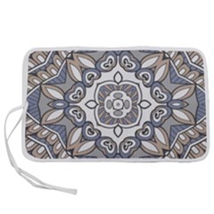 Flower Art Decorative Mandala Pattern Ornamental Pen Storage Case (l) by Ravend