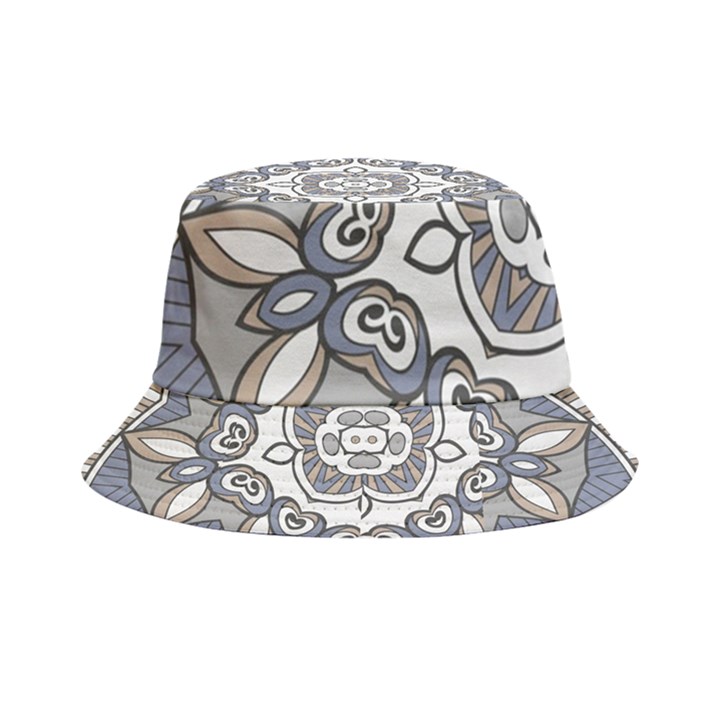 Flower Art Decorative Mandala Pattern Ornamental Inside Out Bucket Hat