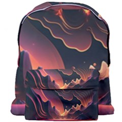 Fire Flame Burn Hot Heat Light Burning Orange Giant Full Print Backpack by Ravend