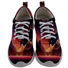 Fire Flame Burn Hot Heat Light Burning Orange Mens Athletic Shoes by Ravend