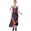 Fire Flame Burn Hot Heat Light Burning Orange Tie Back Maxi Dress View1