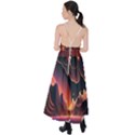 Fire Flame Burn Hot Heat Light Burning Orange Tie Back Maxi Dress View2