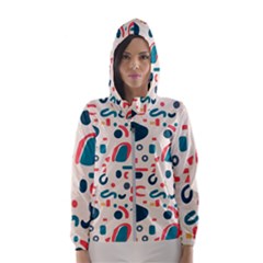 Shapes Pattern  Women s Hooded Windbreaker