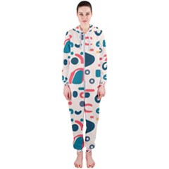 Shapes Pattern  Hooded Jumpsuit (ladies)