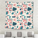 Shapes Pattern  Square Tapestry (Large) View2