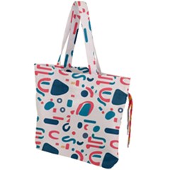 Shapes Pattern  Drawstring Tote Bag by Sobalvarro