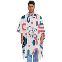 Shapes Pattern  Men s Hooded Rain Ponchos by Sobalvarro