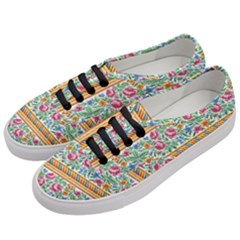 Flower Fabric Fabric Design Fabric Pattern Art Women s Classic Low Top Sneakers by Ravend