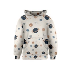 Space Planets Art Pattern Design Wallpaper Kids  Pullover Hoodie by Ravend