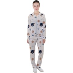 Space Planets Art Pattern Design Wallpaper Casual Jacket And Pants Set by Ravend