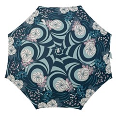 Flowers Pattern Floral Ocean Abstract Digital Art Straight Umbrellas by Ravend