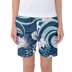 Flowers Pattern Floral Ocean Abstract Digital Art Women s Basketball Shorts by Ravend