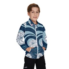 Flowers Pattern Floral Ocean Abstract Digital Art Kids  Windbreaker by Ravend