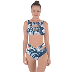 Flowers Pattern Floral Ocean Abstract Digital Art Bandaged Up Bikini Set  by Ravend