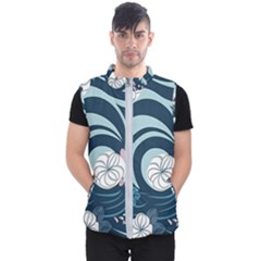 Flowers Pattern Floral Ocean Abstract Digital Art Men s Puffer Vest by Ravend