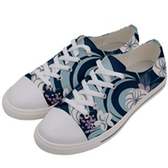 Flowers Pattern Floral Ocean Abstract Digital Art Men s Low Top Canvas Sneakers by Ravend