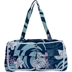 Flowers Pattern Floral Ocean Abstract Digital Art Multi Function Bag by Ravend