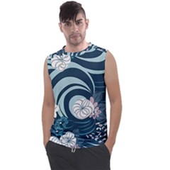 Flowers Pattern Floral Ocean Abstract Digital Art Men s Regular Tank Top by Ravend