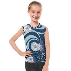 Flowers Pattern Floral Ocean Abstract Digital Art Kids  Mesh Tank Top by Ravend