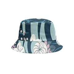 Flowers Pattern Floral Ocean Abstract Digital Art Bucket Hat (kids) by Ravend