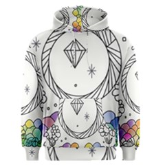 Rainbow Fun Cute Minimal Doodle Drawing Men s Core Hoodie by Ravend