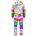 Rainbow Fun Cute Minimal Doodle Drawing Art Hooded Jumpsuit (Men) View2