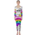 Rainbow Fun Cute Minimal Doodle Drawing Art Long Sleeve Catsuit View1