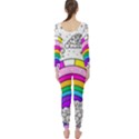 Rainbow Fun Cute Minimal Doodle Drawing Art Long Sleeve Catsuit View2