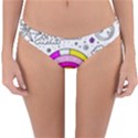 Rainbow Fun Cute Minimal Doodle Drawing Art Reversible Hipster Bikini Bottoms View1