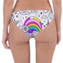 Rainbow Fun Cute Minimal Doodle Drawing Art Reversible Hipster Bikini Bottoms View2