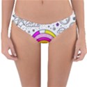 Rainbow Fun Cute Minimal Doodle Drawing Art Reversible Hipster Bikini Bottoms View3